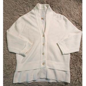 Talbots White Cardigan Sweater